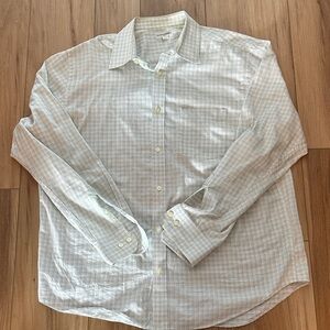 Banana Republic Light Gray Plaid Dress Shirt - Men
